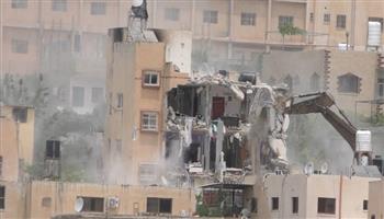 محافظة القدس: هدم الاحتلال عمارة سكنية في سلوان أدى إلى تشريد 13 عائلة 
