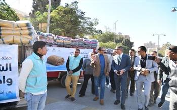 محافظ الفيوم يتفقد قافلة حملة "صناع الدفا" للأسر الأولى بالرعاية