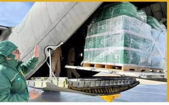 مطار العريش يستقبل طائرة مساعدات سعودية لصالح غزة