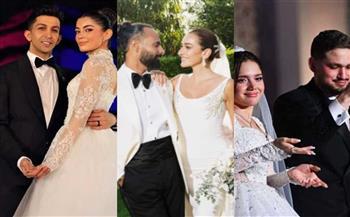 حصاد 2025.. نجوم ونجمات يودعن "العزوبية" إلى القفص الذهبي