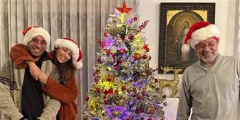 شريف منير يحتفل بالعام الجديد مع عائلته