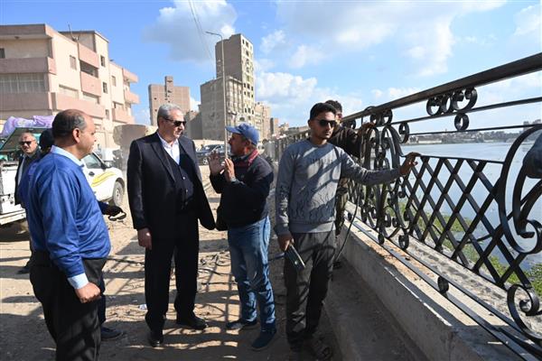 محافظ الغربية يتفقد المرحلة الثانية لتطوير كورنيش كفر الزيات ومحور النعناعية 