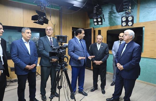 افتتاح «ستوديو جامعة بورسعيد» بحضور وزير التعليم العالي والمحافظ ورئيس الجامعة