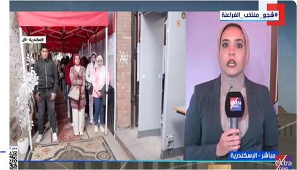 حضور ملحوظ من الشباب والفتيات في اليوم الثاني لجولة الإعادة بالدوائر الملغاة بانتخابات النواب بالإسكندرية 