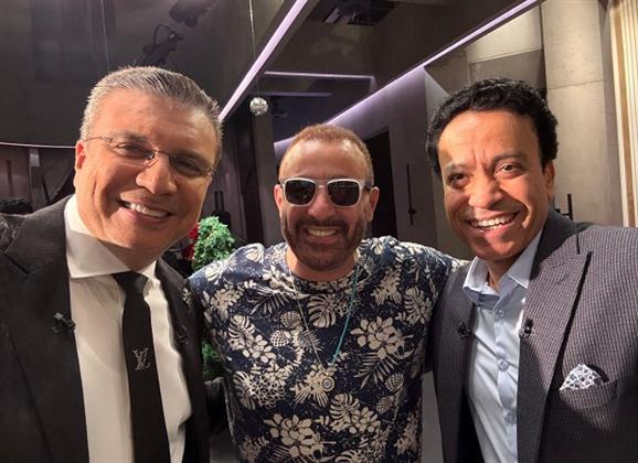 أحمد السقا ومحمود الليثي ومعتز التوني وسامح حسين في احتفالية رأس السنة مع عمرو الليثي