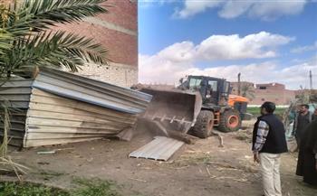 مدينة ناصر ببني سويف تنفذ حملات نظافة ورفع تراكمات وإزالة تعديات على الأراضي الزراعية