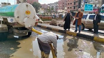 جهود مكثفة في سيدي سالم بكفر الشيخ لرفع مياه الأمطار وصيانة المرافق العامة