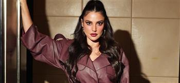 إطلالة جلدية أنيقة لدرة في أحدث ظهور 