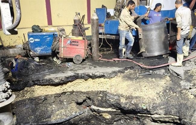 مياه الشرب بالجيزة: كسر مفاجئ بخط مياه قطر 1000 مم أمام مستشفى أم المصريين 