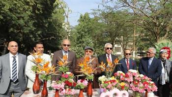 محافظ المنيا يفتتح معرض الزهور بكلية الزراعة