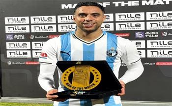 الدوري الممتاز.. محمد الشيبي يفوز بجائزة رجل مباراة بيراميدز وكهرباء الإسماعيلية