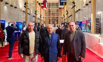 حسام وإبراهيم حسن والدرندلي في حفل استقبال منتخبات كأس العالم