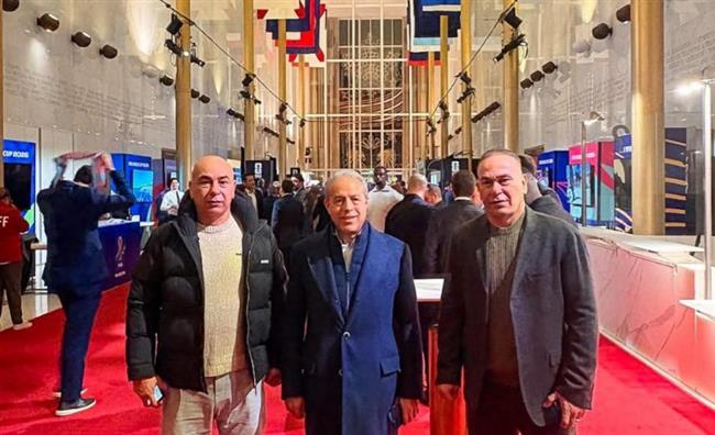 حسام وإبراهيم حسن والدرندلي في حفل استقبال منتخبات كأس العالم