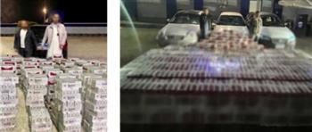 سقوط 4 أشخاص في مطروح بحوزتهم أكثر من 61 ألف عبوة سجائر مهربة