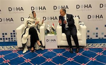 وزير الخارجية يبحث سبل التعاون الرقمي مع منظمة التعاون الرقمي على هامش منتدى الدوحة  