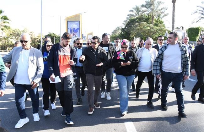 وزير الرياضة يتفقد خط سير ماراثون زايد الخيري بمدينة الشيخ زايد  