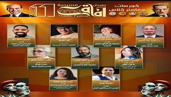 اليوم.. مهرجان «آفاق مسرحية» يكرم لجان تحكيم المرحلة الأولى والمدربين