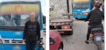 القبض علي سائق سيارة نقل جماعى للسير عكس الاتجاه بالجيزة