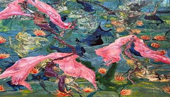 اليوم.. افتتاح معرض بريت بطرس غالي «همسات فجر جديد» في جاليري بيكاسو