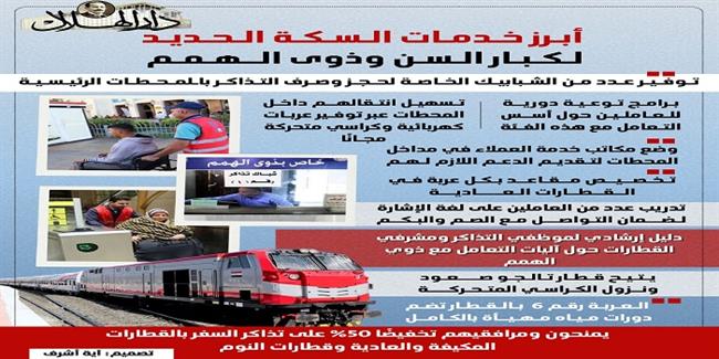 أبرز خدمات السكة الحديد لكبار السن وذوي الهمم| إنفوجراف