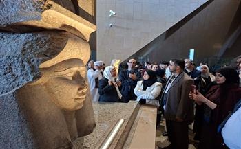 أعضاء المجلس التنفيذي لمنظمة "الألكسو" يزورون المتحف المصري الكبير