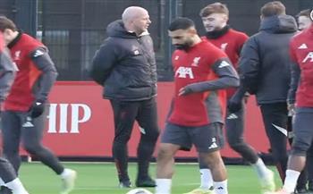 بالصور.. محمد صلاح يظهر في مران ليفربول استعدادًا لمواجهة إنتر ميلان في دوري الأبطال