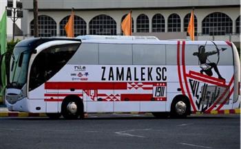 وصول حافلة الزمالك الى ستاد المقاولون استعدادا لمواجهة كهرباء الاسماعيلية 