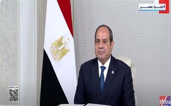 الرئيس السيسي: القارة الأفريقية تشهد صعوبات جمّة من إرهاب ونزاعات عسكرية وتداعيات أزمات عالمية 