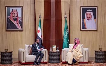 ولي العهد السعودي يستقبل الرئيس السوري الانتقالي أحمد الشرع