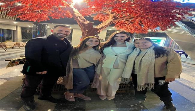 أبطال مسلسل الأميرة ظل حيطه يحتفلون بانتهاء التصوير