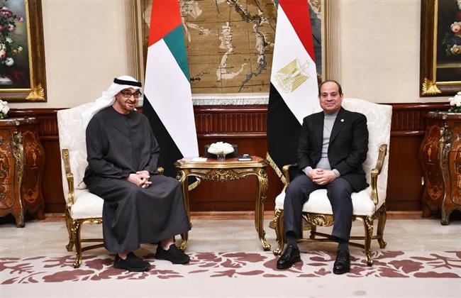 الرئيس السيسي يستقبل الشيخ محمد بن زايد رئيس الإمارات ويقيم مأدبة افطار تكريما له 
