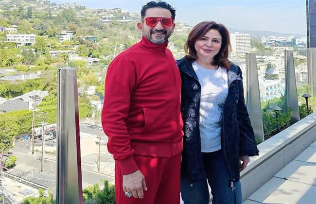 إلهام شاهين برفقة أحمد حلمي في لوس أنجلوس 