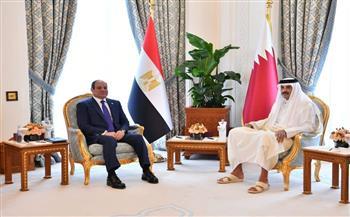 بيان مشترك بين مصر وقطر : نؤكد دعمنا لإعادة إعمار غزة ونتطلع لإنعقاد مؤتمر دولى بهذا الشأن تستضيفه مصر