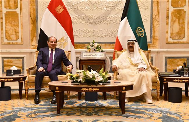 الرئيس السيسي وأمير الكويت يبحثان مستجدات غزة وسوريا والسودان