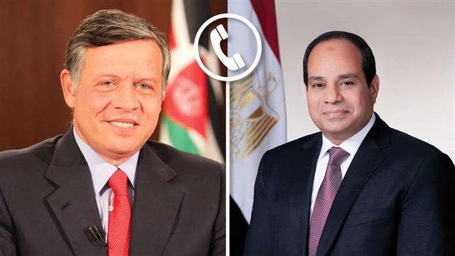 الرئيس السيسي وعاهل الأردن يؤكدان رفضهما القاطع لأي محاولات لتهجير الفلسطينيين من أراضيهم