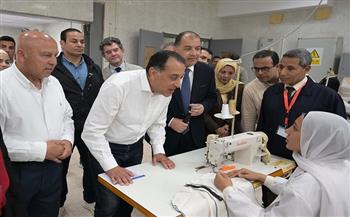 مدبولي يتفقد أعمال تطوير مركز التدريب التابع لمصلحة الكفاية الإنتاجية والتدريب المهني
