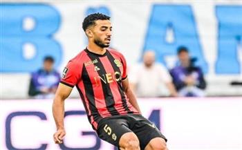 محمد عبدالمنعم أساسيا مع نيس ضد أنجيه في الدوري الفرنسي