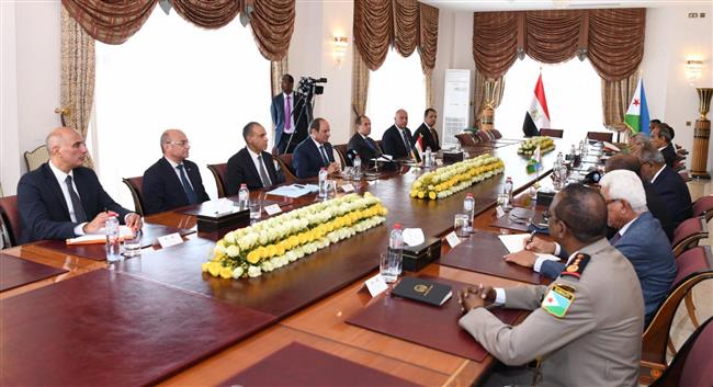 الرئيس السيسي ونظيره الجيبوتي يدينان تجدد العدوان الإسرائيلي على قطاع غزة