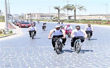 وزير الرياضة يطلق شارة بدء ماراثون دراجات جامعة 6 أكتوبر بالعاصمة الإدارية 