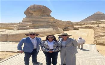 وزيرة التنمية المحلية ترافق الحاكم العام لأستراليا في جولتها السياحية بالأهرامات والمتحف المصري الكبير