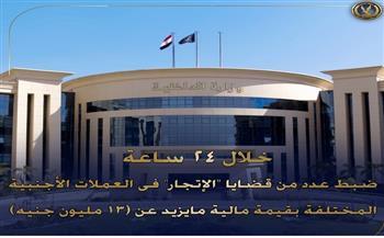 "الداخلية" تضبط قضايا اتجار غير مشروع بالنقد الأجنبي خلال 24 ساعة قيمتها 13 مليون جنيه