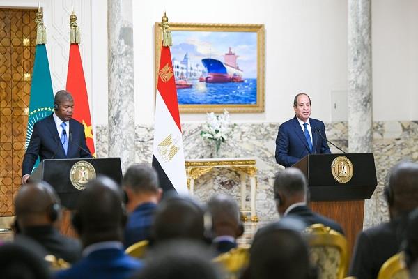 الرئيس السيسي ونظيره الأنجولي يؤكدان رفضهما تشكيل حكومة موازية في السودان