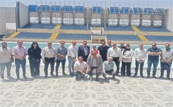 لجنة مشتركة من وزارة الرياضة وصندوق دعم الرياضة تتفقد المنشآت المرشحة بالسويس