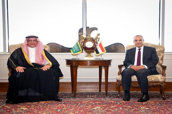 وزير الخارجية يستقبل أمين مجلس التنسيق الأعلى المصري السعودي