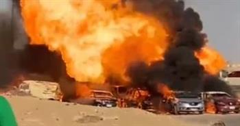مصرع وإصابة 21 شخصًا إثر اندلاع حريق بخط غاز طريق الواحات في أكتوبر