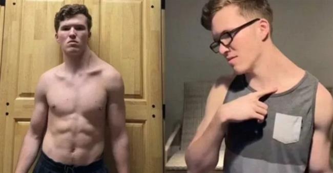 "رجل الفخ".. شاب يُدرّب نصف جسده فقط ويشعل الجدل