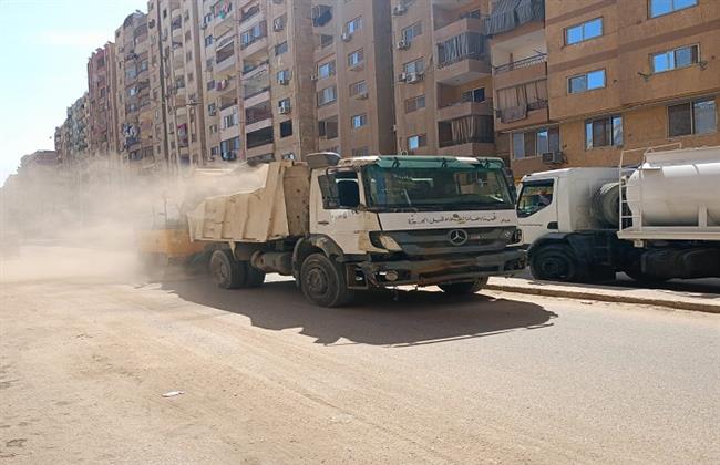 محافظة الجيزة: صيانة الزراعات وطلاء البلدورات وتحسين كفاءة النظافة في العروبة