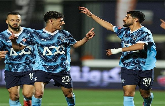 إبراهيم عادل يسجل الهدف الأول لبيراميدز في مرمى الزمالك