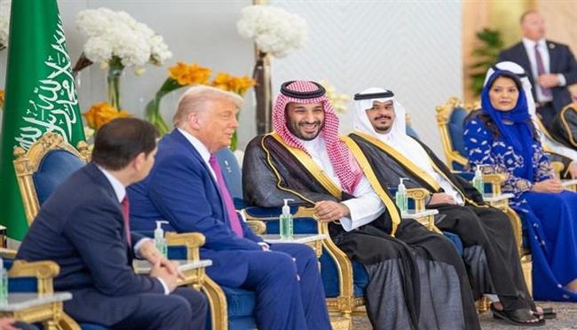 ولي العهد السعودي يستقبل الرئيس الأمريكي في قصر اليمامة بالرياض