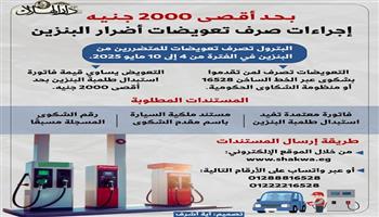 بالانفوجراف| إجراءت صرف تعويضات أضرار البنزين.. الشروط والأوراق المطلوبة